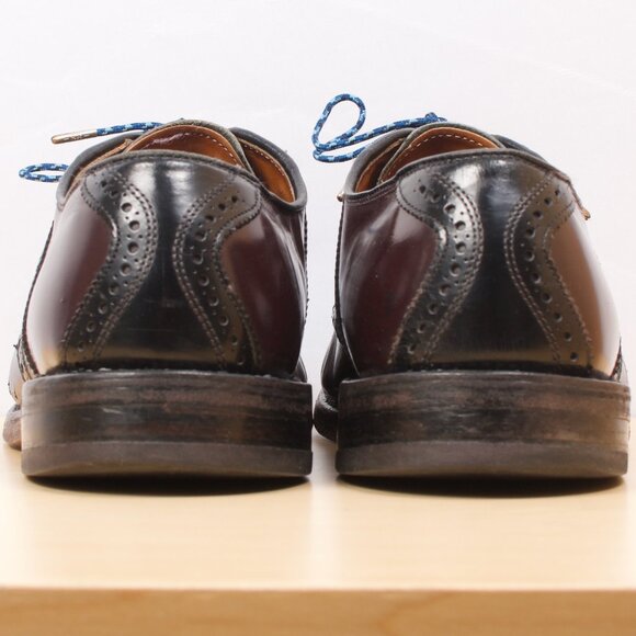 Allen Edmonds Men's Shoe 11D 🇺🇸 Shelton Saddle Balmoral Black Oxblood GUC - Picture 4 of 8